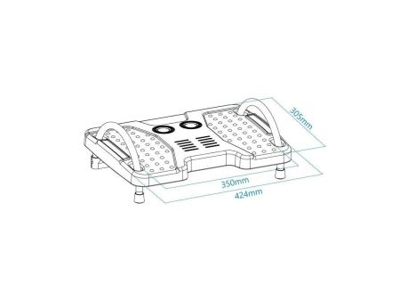 Reposapiés Ajustable/ Inclinable TooQ TQFR0601-G/ 424 x 305 x 145 mm