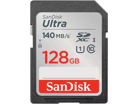 Tarjeta de Memoria SanDisk Ultra 128GB SD HC UHS-I - SDXC/ Clase 10/ 140MBs