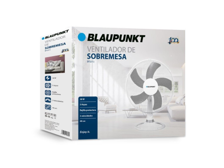 Ventilador de Sobremesa Blaupunkt BP2015/ 50W/ 5 Aspas 40cm/ 3 velocidades