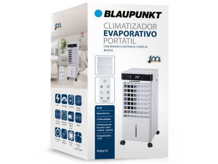 Climatizador Evaporativo Blaupunkt BP2018/ 65W/ Deposito 8L/ Función Calefactor