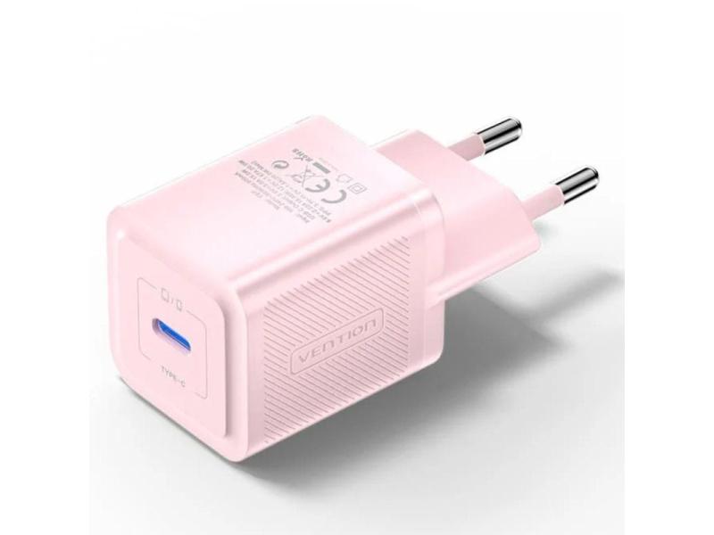 Cargador Gan de Pared Vention FEPP0-EU/ 1xUSB Tipo-C/ 20W