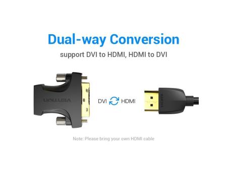 Adaptador HDMI Vention AILB0/ HDMI Hembra - DVI (24+1) Macho