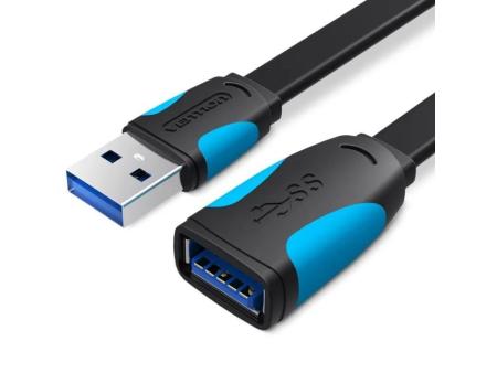 Cable Alargador USB 3.0 Vention VAS-A13-B100/ USB Macho - USB Hembra/ 5Gbps/ 1m/ Negro y Azul