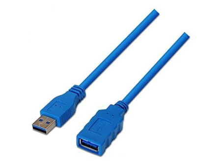 Cable Alargador USB 3.0 Nanocable 10.01.0901/ USB Macho - USB Hembra/ 1m/ Azul