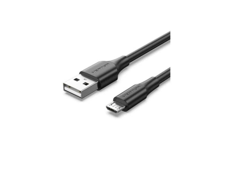 Cable USB 2.0 Vention CTIBC/ USB Macho - MicroUSB Macho/ Hasta 60W/ 480Mbps/ 25cm/ Negro