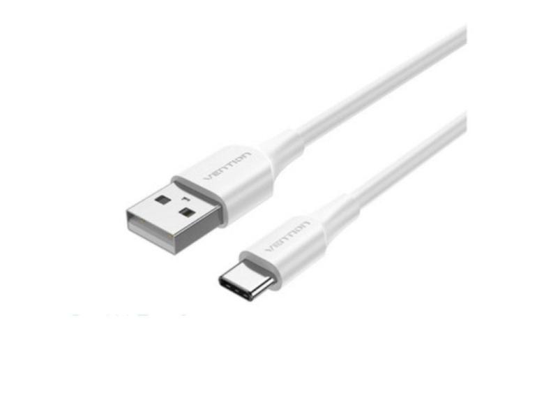 Cable USB 2.0 Tipo-C Vention CTHWF/ USB Tipo-C Macho - USB Macho/ Hasta 60W/ 480Mbps/ 1m/ Blanco