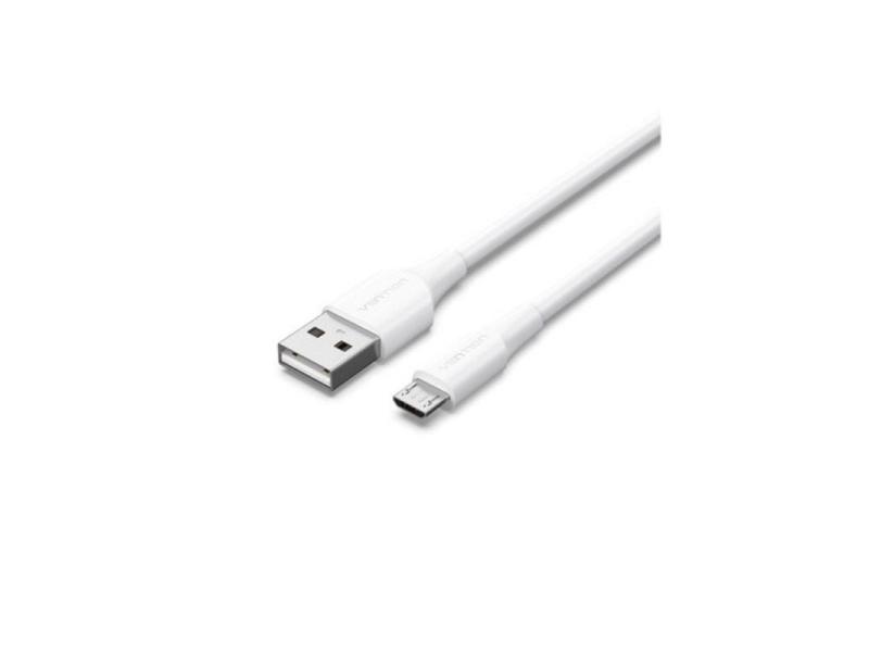 Cable USB 2.0 Vention CTIWF/ USB Macho - MicroUSB Macho/ Hasta 60W/ 480Mbps/ 1m/ Blanco