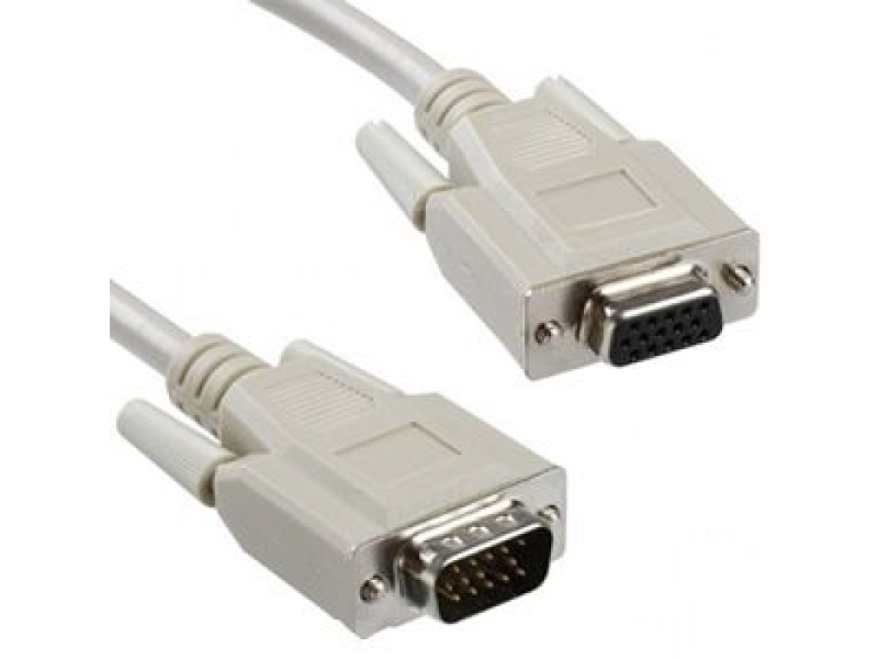 Cable Alargador VGA Nanocable 10.15.0202/ D-SUB Macho - HD SUB Hembra/ 1.8m/ Beige