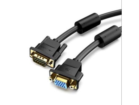 Cable Alargador SVGA Vention DAGBF/ VGA Macho - VGA Hembra/ 1m/ Negro