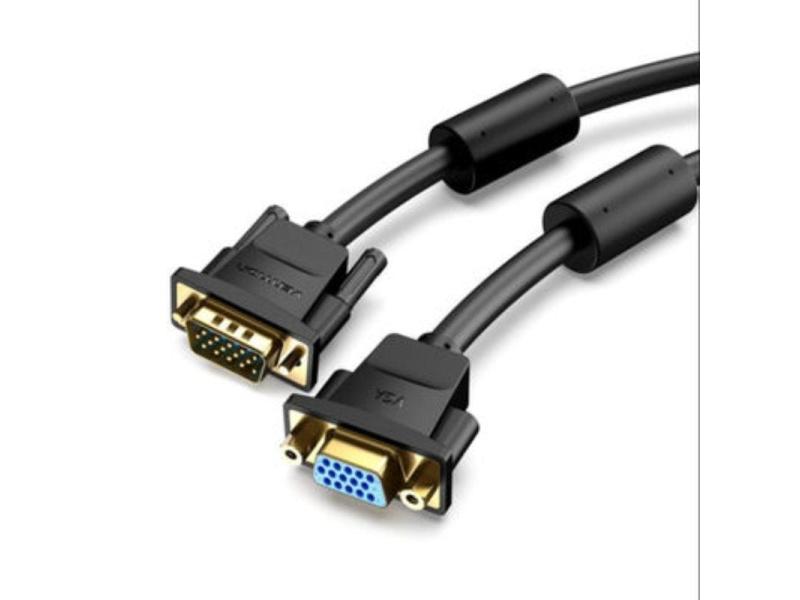 Cable Alargador SVGA Vention DAGBH/ VGA Macho - VGA Hembra/ 2m/ Negro