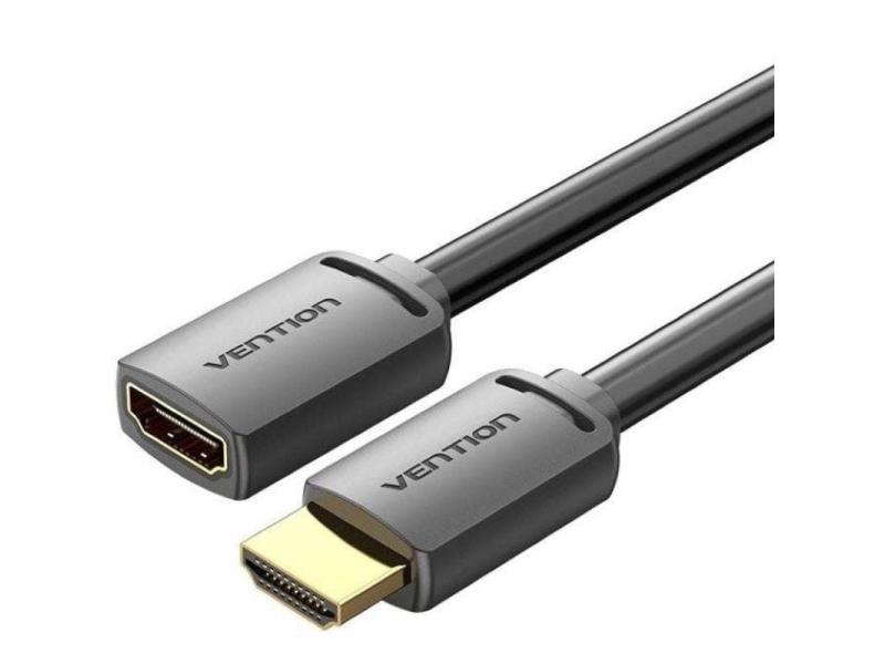 Cable Alargador HDMI 4K Vention AHCBF/ HDMI Macho - HDMI Hembra/ 50cm/ Negro