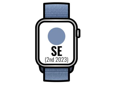 Apple Watch SE 2 Gen 2023/ GPS/ Cellular/ 44mm/ Caja de Aluminio Plata/ Correa Deportiva Loop Azul Invierno