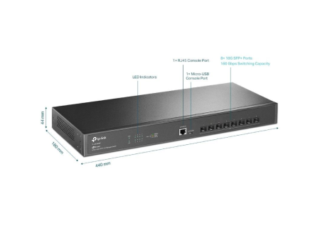 Switch Gestionable TP-Link Omada JetStream TL-SX3008F/ 8 Puertos/ SFP+ 10GE