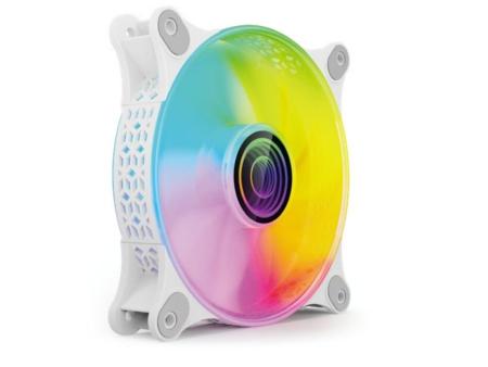 Ventilador Mars Gaming MF-3D/ 12cm/ ARGB/ Blanco