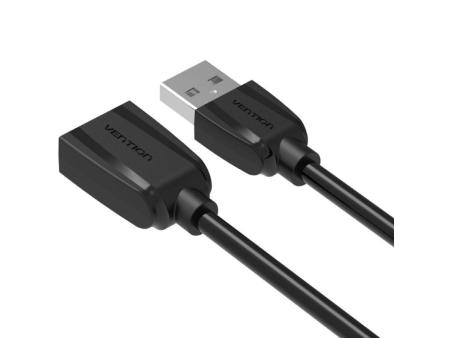 Cable Alargador USB 2.0 Vention VAS-A44-B050/ USB Macho - USB Hembra/ 50cm/ Negro