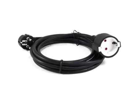 Cable Alargador de Alimentación 3GO AL3M/ CEE7 Macho - CEE7 Hembra/ 3m/ Negro