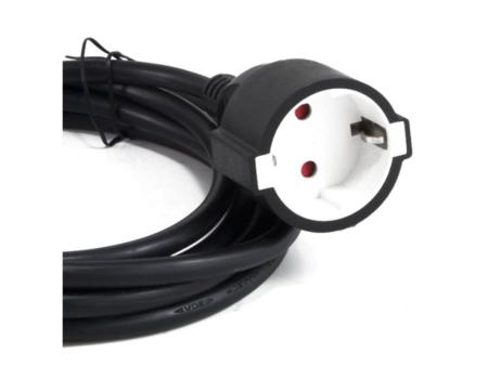 Cable Alargador de Alimentación 3GO AL3M/ CEE7 Macho - CEE7 Hembra/ 3m/ Negro