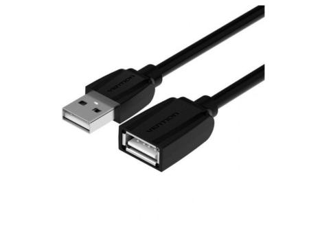 Cable Alargador USB 2.0 Vention VAS-A44-B300/ USB Macho - USB Hembra/ 480Mbps/ 3m/ Negro