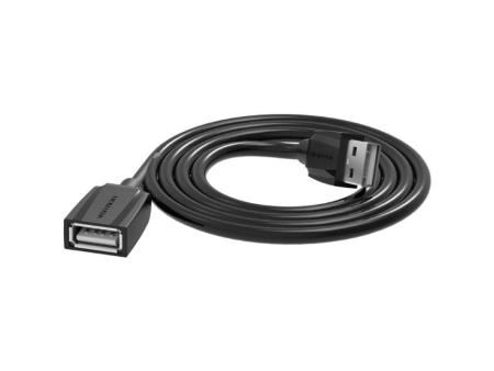 Cable Alargador USB 3.0 Vention VAS-A45-B050/ USB Macho - USB Hembra/ 5Gbps/ 50cm/ Negro