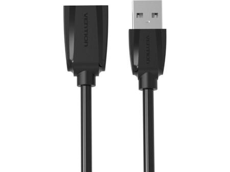 Cable Alargador USB 3.0 Vention VAS-A45-B050/ USB Macho - USB Hembra/ 5Gbps/ 50cm/ Negro