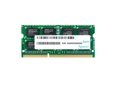 Memoria RAM Apacer 4GB/ DDR3/ 1600MHz/ 1.5V/ CL11/ SODIMM