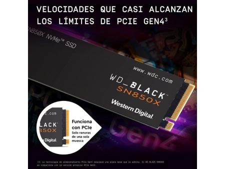 Disco SSD Western Digital WD Black SN850X 4TB/ M.2 2280 PCIe 4.0/ Full Capacity