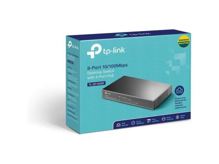 Switch TP-Link SF1008P 8 Puertos/ RJ-45 10/100 PoE