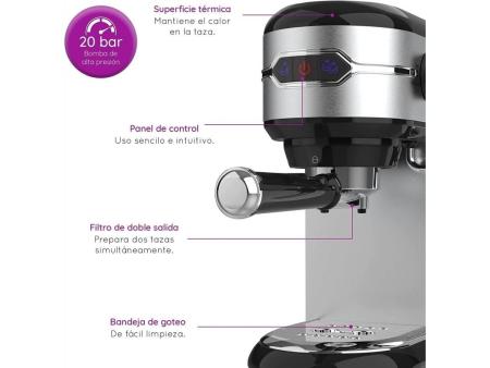 Cafetera Expreso Grunkel CAFPRESOH-20/ 1450W/ 20 Bares