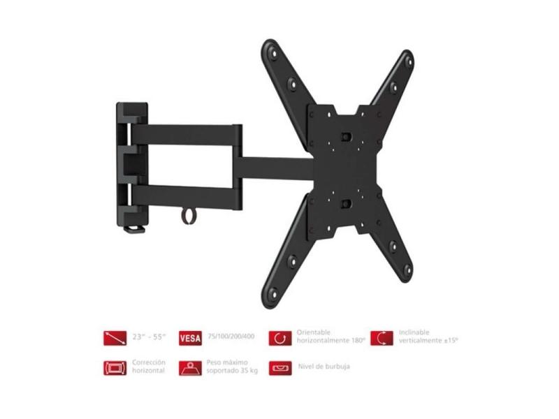 Soporte de Pared Orientable/ Inclinable Fonestar STV-683N para TV de 23-55'/ hasta 35kg