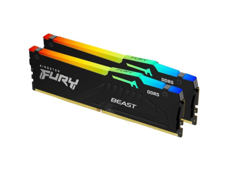 Memoria RAM Kingston FURY Beast RGB 2 x 16GB/ DDR5/ 6000MHz/ 1.4V/ CL30/ DIMM