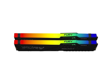 Memoria RAM Kingston FURY Beast RGB 2 x 16GB/ DDR5/ 6000MHz/ 1.4V/ CL30/ DIMM