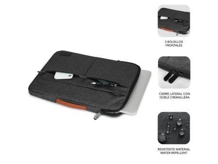 Funda Subblim Air Padding 360 Sleeve para Portátiles hasta 15.6'/ Gris Oscuro