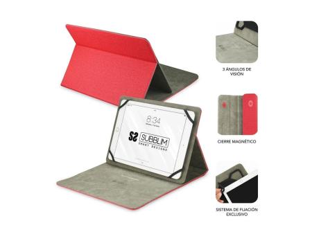 Funda Subblim Clever Stand para Tablets de 9'-10.1'/ Roja