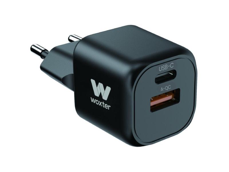 Cargador Compacto Woxter PE26-173/ 1xUSB Tipo-C/ 1xUSB/ 20W