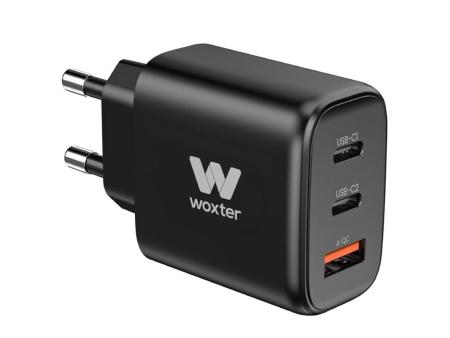 Cargador de Pared Woxter PE26-176/ 2xUSB Tipo-C + Cable USB Tipo-C/ 1xUSB/ 65W