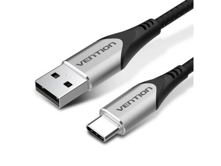 Cable USB Tipo-C Vention CODHD/ USB Tipo-C Macho - USB Macho/ Hasta 60W/ 480Mbps/ 50cm/ Gris