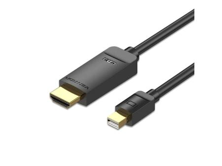 Cable Conversor Vention HAHBG/ Mini Displayport Macho - HDMI Macho/ 1.5m/ Negro