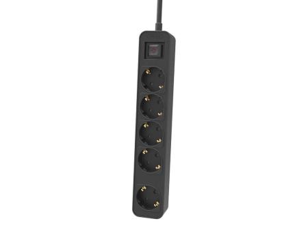 Regleta con Interruptor Philips CHP2154B/10/ 5 Tomas de corriente/ Cable 1.5m/ Negro