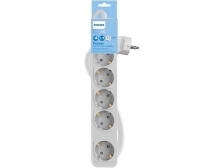 Regleta con Interruptor Philips CHP2154W/10/ 5 Tomas de corriente/ Cable 1.5m/ Blanco