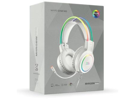 Auriculares Gaming con Micrófono Mars Gaming MHRGB/ Jack 3.5/ Blancos