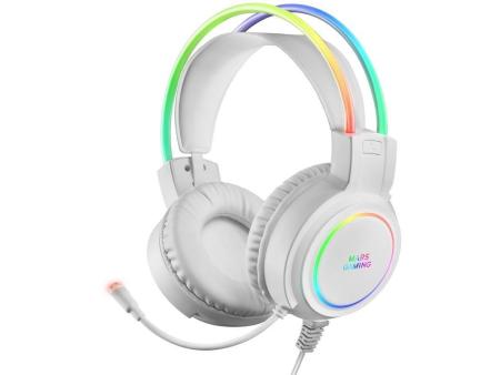 Auriculares Gaming con Micrófono Mars Gaming MHRGB/ Jack 3.5/ Blancos