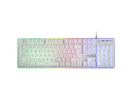 Pack Gaming Mars Gaming MCPX/ Teclado H-MECH  + Ratón Óptico + Alfombrilla/ Blanco