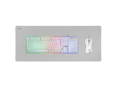 Pack Gaming Mars Gaming MCPX/ Teclado H-MECH  + Ratón Óptico + Alfombrilla/ Blanco