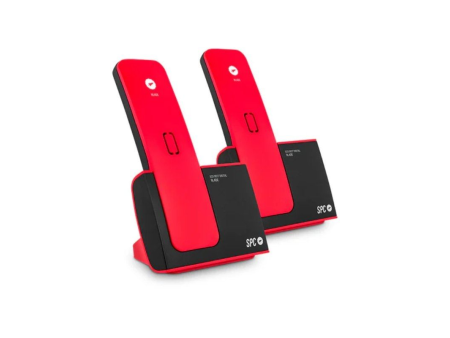 Teléfono Inalámbrico SPC Blade 7292RC2/ Pack DUO/ Rojo y Negro