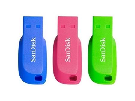 Pendrive 32GB SanDisk Cruzer Blade Pack 3 USB 2.0