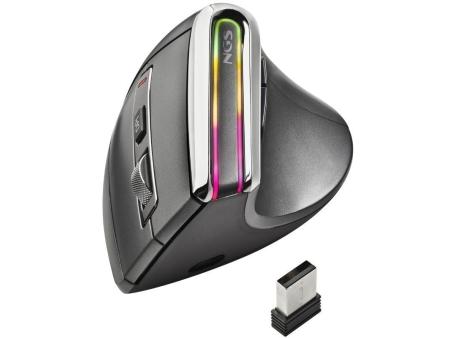 Ratón Ergonómico Inalámbrico por Bluetooth NGS Evo Karma/ Batería recargable/ Hasta 3200 DPI