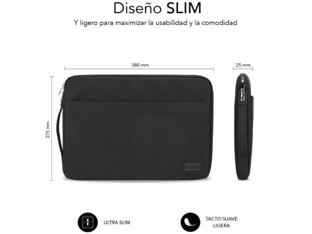 Funda Subblim Urban Laptop Sleeve para Portátiles hasta 14'/ Negra