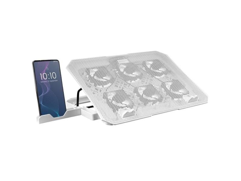 Soporte Refrigerante Mars Gaming MNBC23 para Portátiles hasta 16'/ Iluminación LED