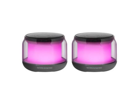 Altavoces con Bluetooth Mars Gaming MS-AURA/ 15W/ 2.0