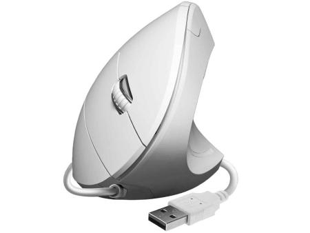 Ratón Ergonómico Subblim Glide Vertical Ergo Wired/ Hasta 1600 DPI/ Blanco